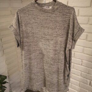 Cotton Emporium Ladies Size Small Knit Short Sleeves Grey Tunic / Dress